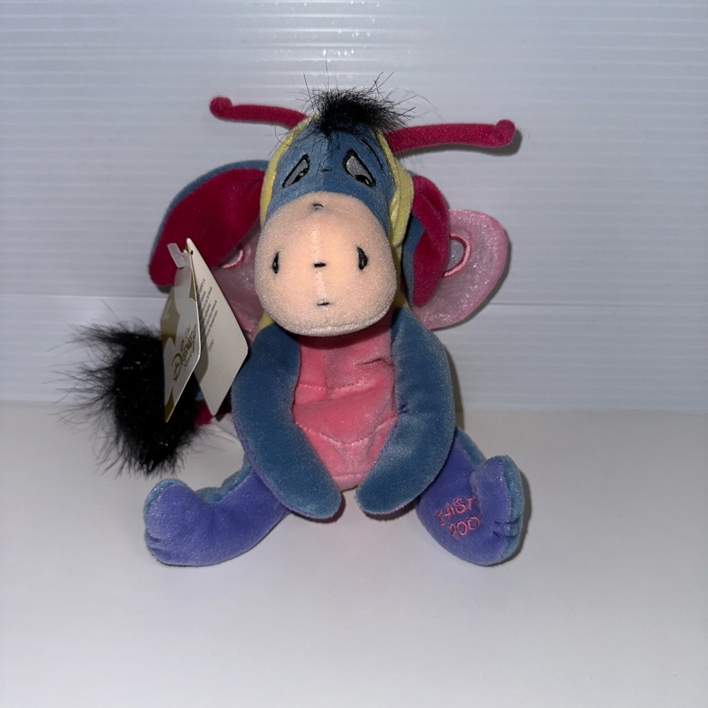 Disney Store Butterfly Eeyore 2000 Easter  Bean Bag Plush Winnie the Pooh NWT - Picture 6 of 14